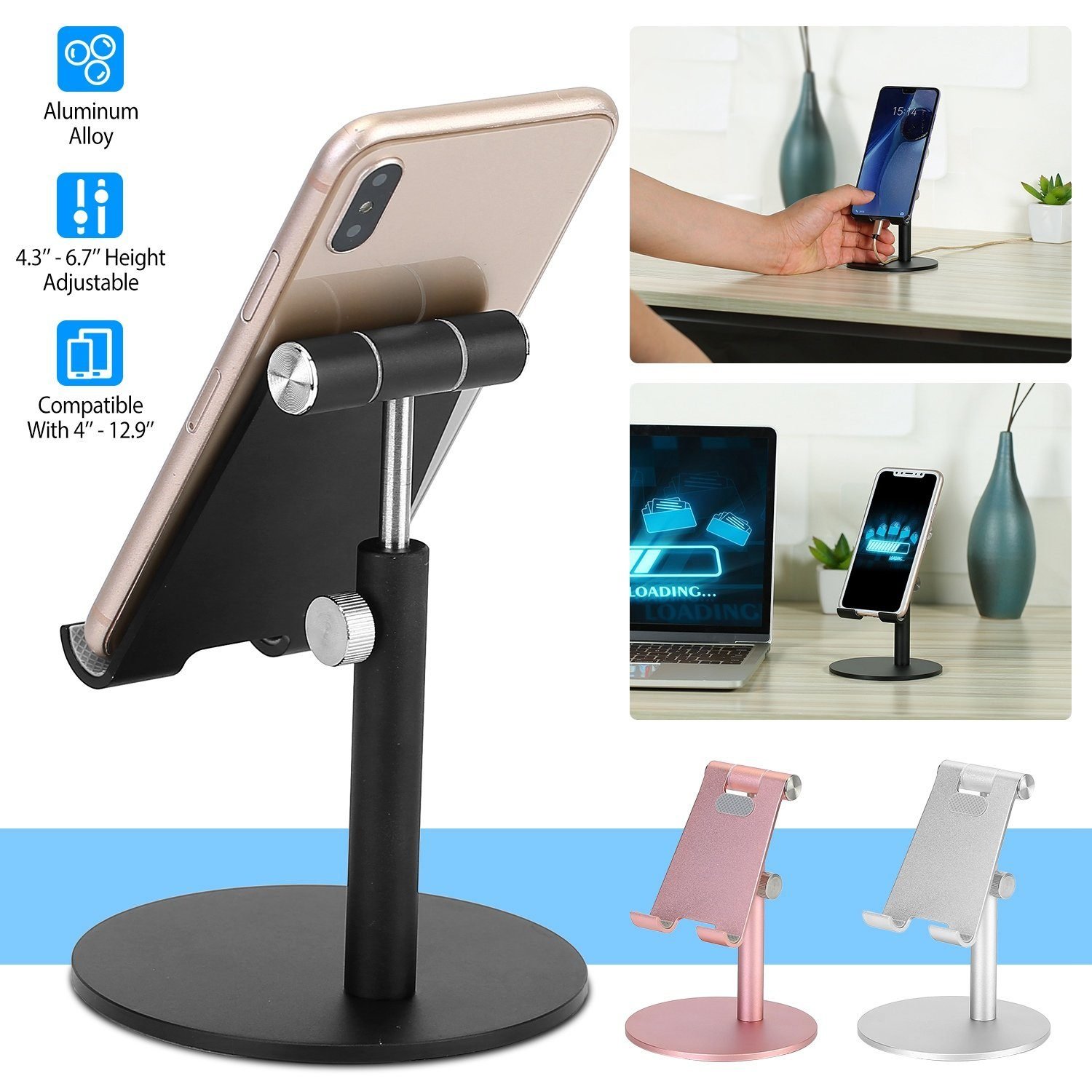 Cellphone Stand Universal No-Slip Aluminum Alloy Thick Case Friendly - Image 11