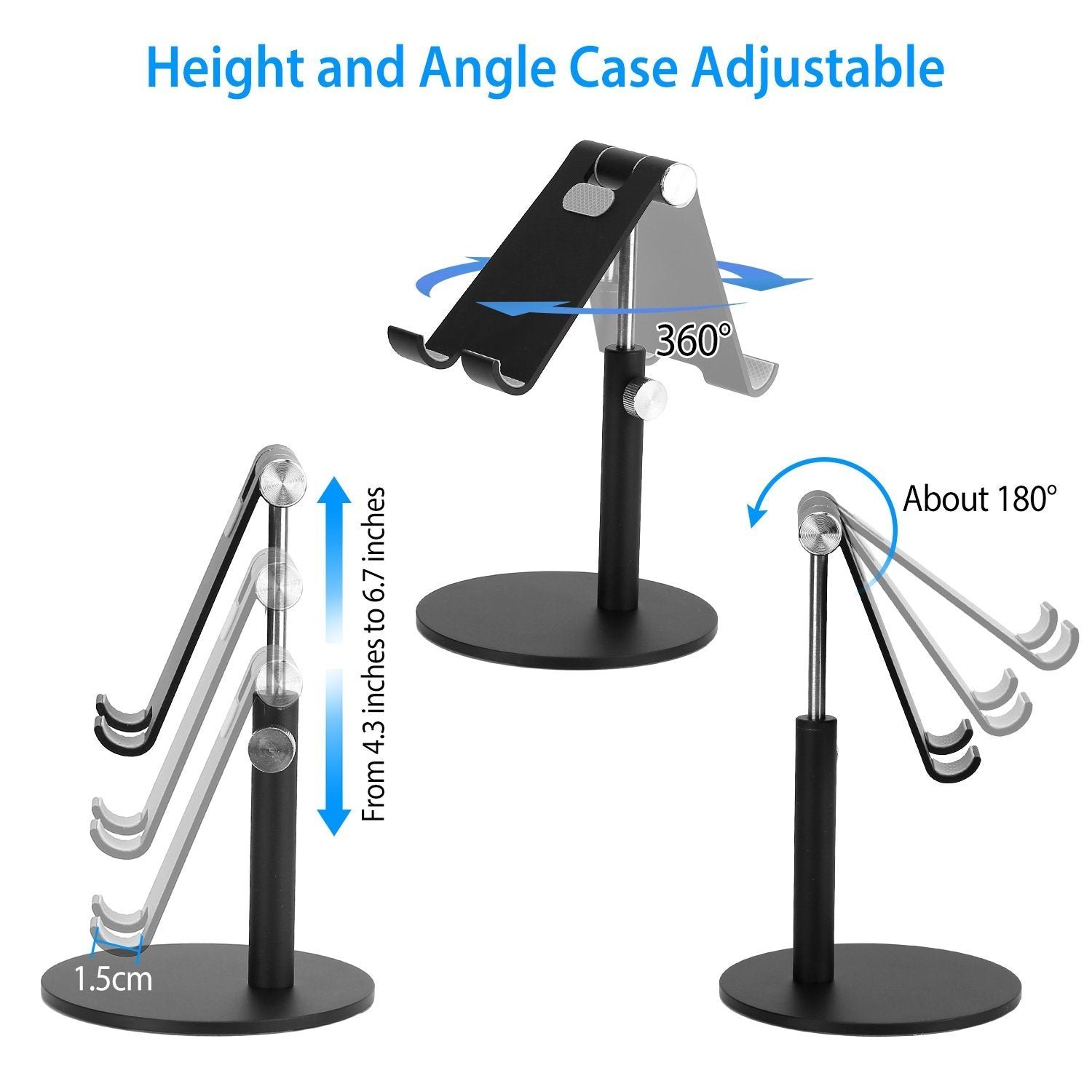 Cellphone Stand Universal No-Slip Aluminum Alloy Thick Case Friendly - Image 13
