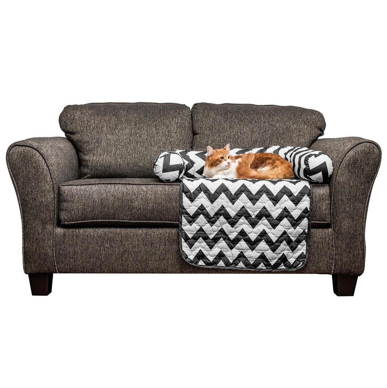 Chevron Reversible Quilted Pet Bed Chair Cover - Assorted Sizes - Bilde 2