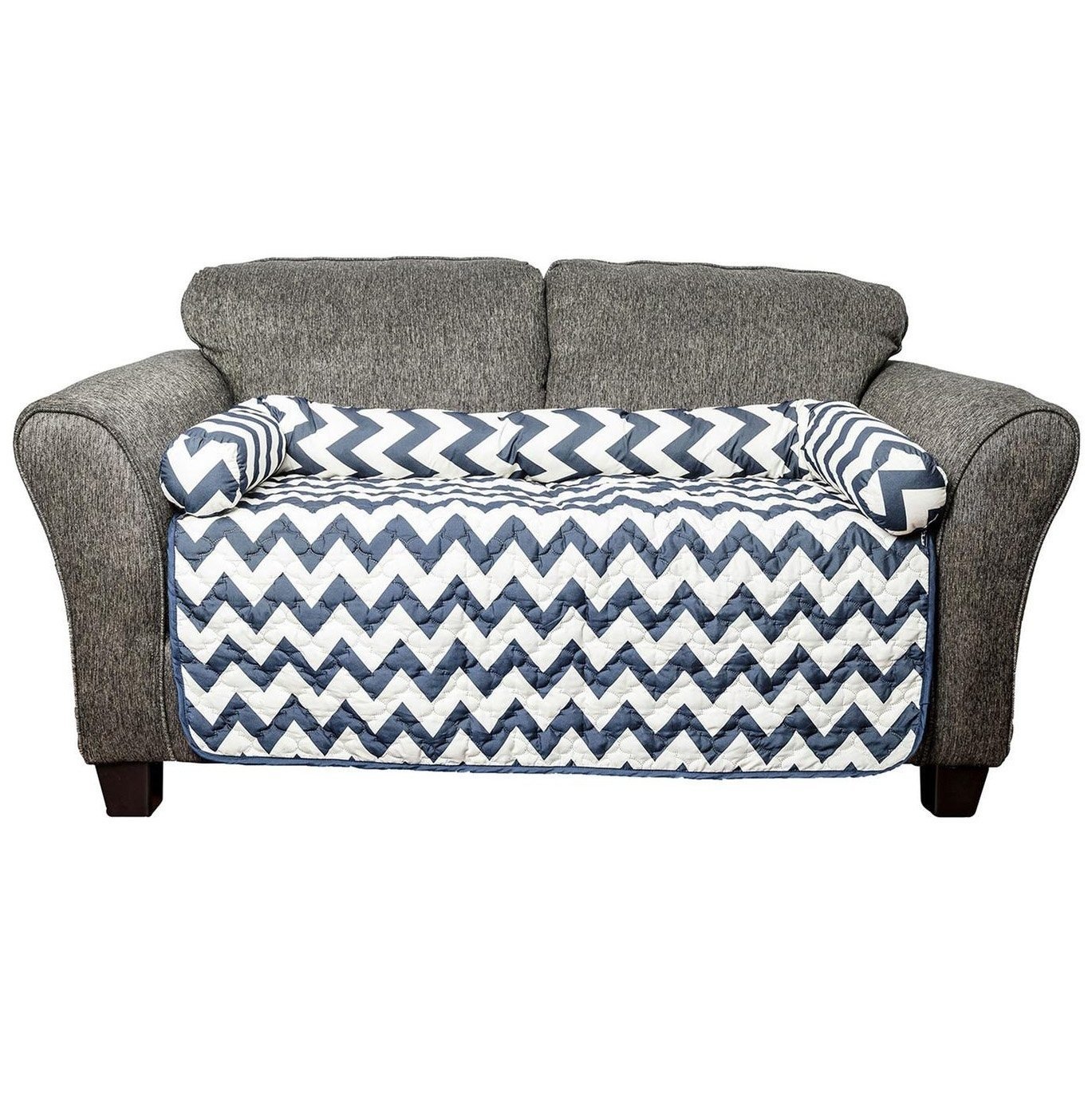 Chevron Reversible Quilted Pet Bed Chair Cover - Assorted Sizes - Bilde 19