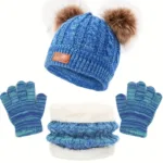Children's Winter Knitted Wool Lining Warm Hat, Scarf, Glove Set For 2-5 Year Old Boys And Girls - Bilde 8