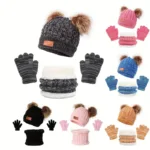 Children's Winter Knitted Wool Lining Warm Hat, Scarf, Glove Set For 2-5 Year Old Boys And Girls - Bilde 16