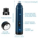 Dog Nail Grinder 2 Speeds Quiet USB Rechargeable - Bilde 5