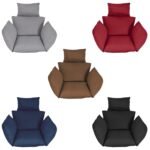 Egg Chair Hanging Basket Seat Cushion with Headrest - Image 7