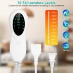 Electric Heating Pad for Back Abdomen Shoulder with 10 Adjustable Temperature Smart Timer Setting - Image 4