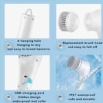 Electric Spin Scrubber Cordless Handheld Cleaning Brush with 5 Replaceable Brush Heads - Image 5