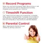 Ematic AT103B Digital Converter Box with LED Display and Recording Capabilities (Black) - Bilde 9