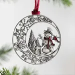 Festive Christmas Tree Pendant - Metal Hanging Ornament for Scene Decor - Image 4
