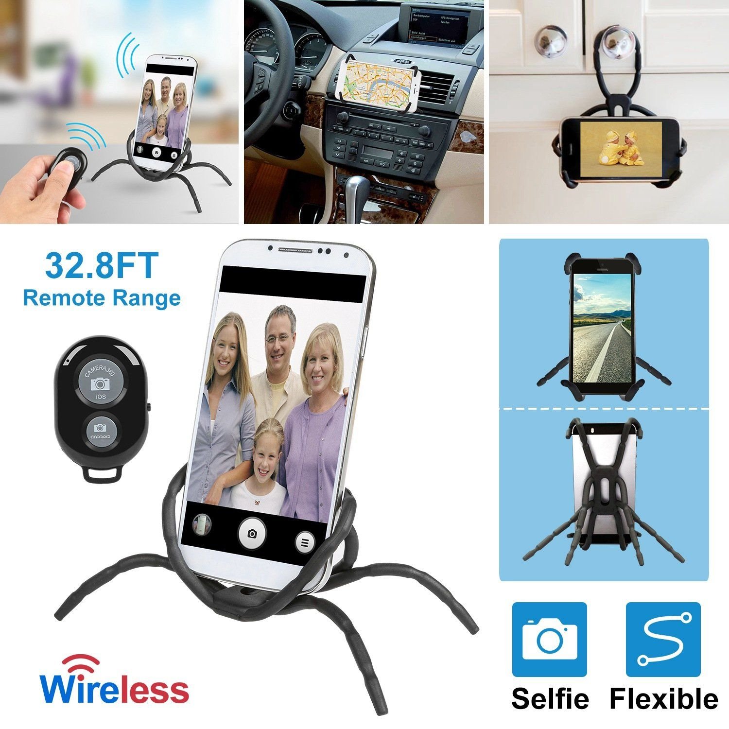 Flexible Spider Phone Stand Remote Cradle - Image 7