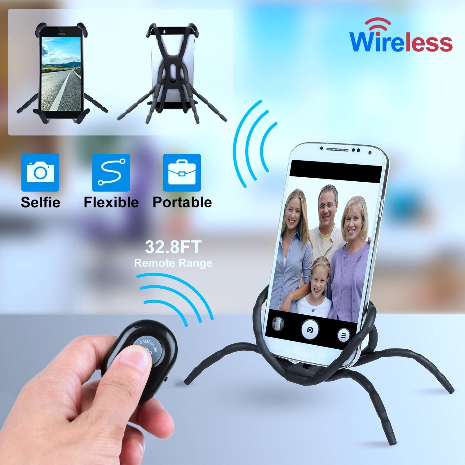 Flexible Spider Phone Stand Remote Cradle - Image 3