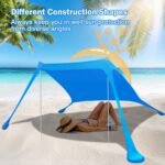 Foldable Beach Canopy Tent Collapsible Shade - Bilde 7