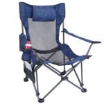 Foldable Camping Chair Heavy Duty Steel Lawn Chair with Reclining Backrest Angle - Image 3