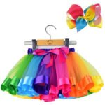 Girl's Layered Ballet Tulle Rainbow Tutu Skirt - Image 4