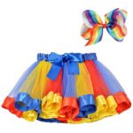 Girl's Layered Ballet Tulle Rainbow Tutu Skirt - Image 5