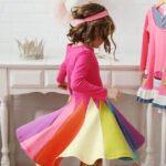 Girls' Rainbow Casual Dress - Image 5