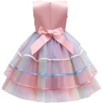 Girl's Rainbow Tulle Lace Dress - Bilde 2