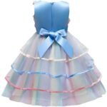 Girl's Rainbow Tulle Lace Dress - Bilde 8