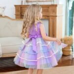 Girl's Rainbow Tulle Lace Dress - Bilde 17