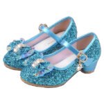 Girls'Heels Party Mary Jane Basic Pump Dress Crystal Bowknot - Image 9