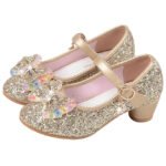 Girls'Heels Party Mary Jane Basic Pump Dress Crystal Bowknot - Image 7