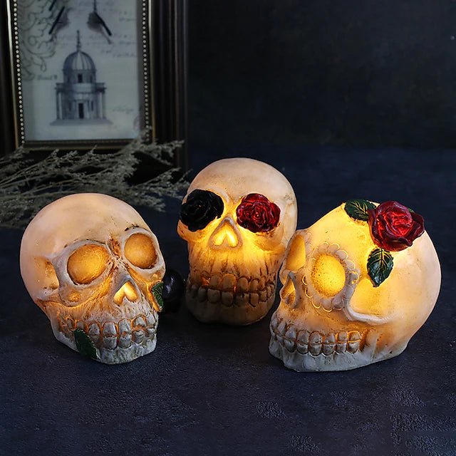 Halloween Resin Skull LED Night Light Decorative Light - Image 6