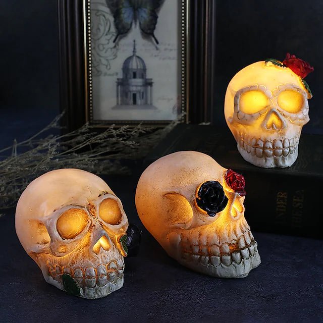 Halloween Resin Skull LED Night Light Decorative Light - Image 5