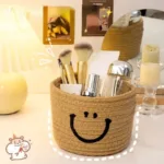 Happy Face Woven Storage Basket - Bilde 6