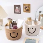 Happy Face Woven Storage Basket - Bilde 9