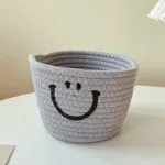 Happy Face Woven Storage Basket - Bilde 5