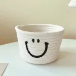 Happy Face Woven Storage Basket - Bilde 4