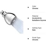 High Pressure Shower Head 3" Anti-clog Anti-leak Fixed with Adjustable Swivel Brass Ball Joint - Bilde 5