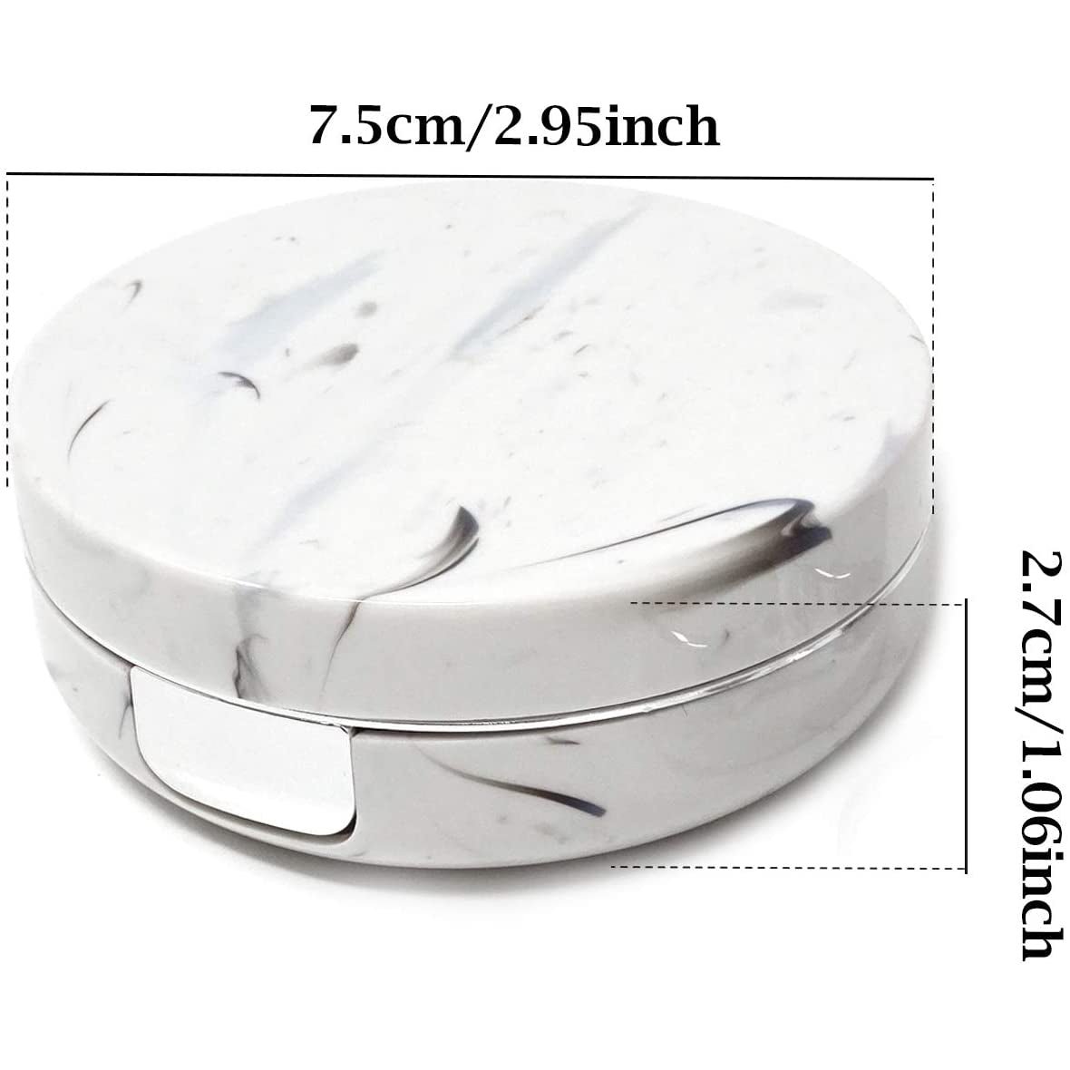 Honbay Fashion Marble Contact Lens Case with Mirror - Image 19