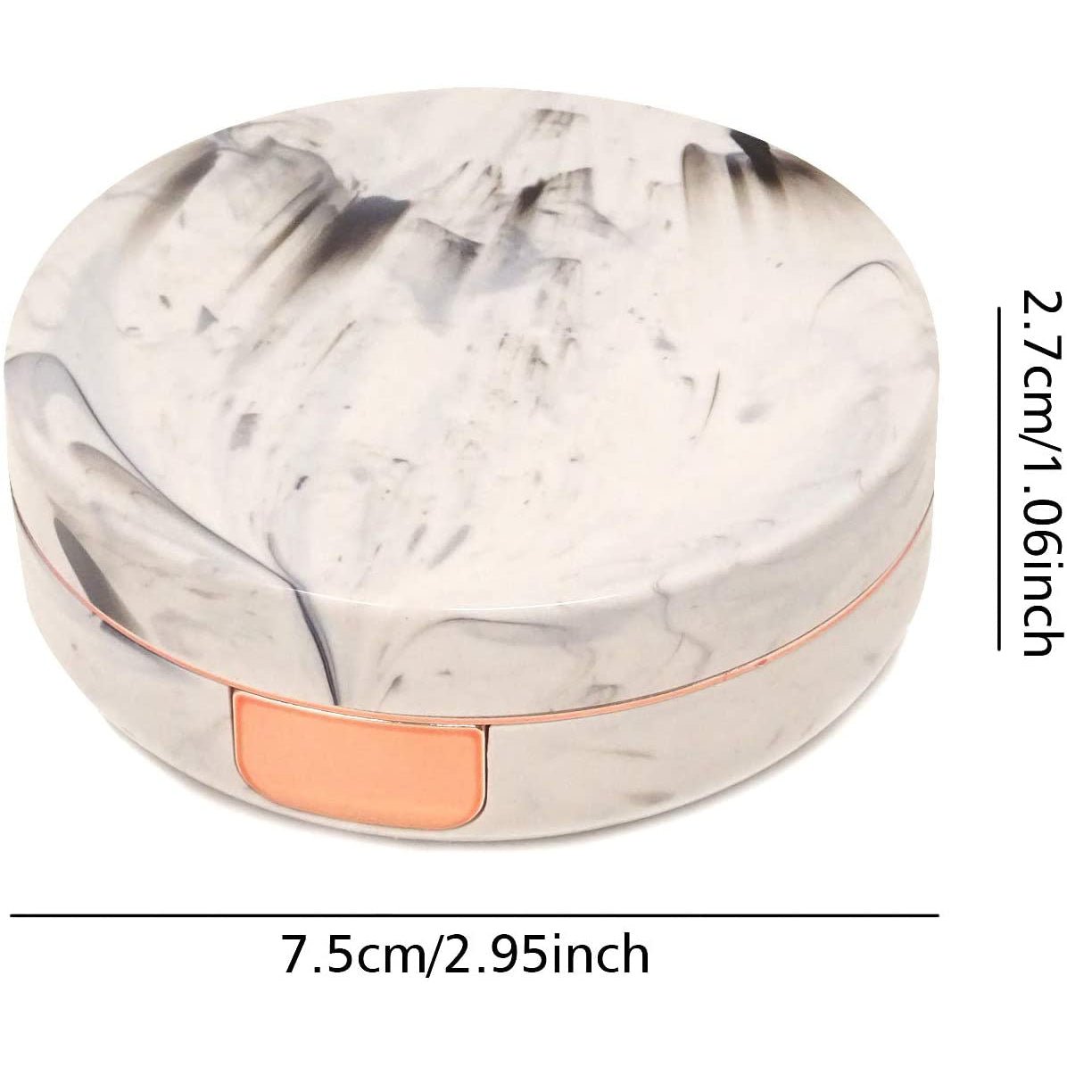 Honbay Fashion Marble Contact Lens Case with Mirror - Image 8