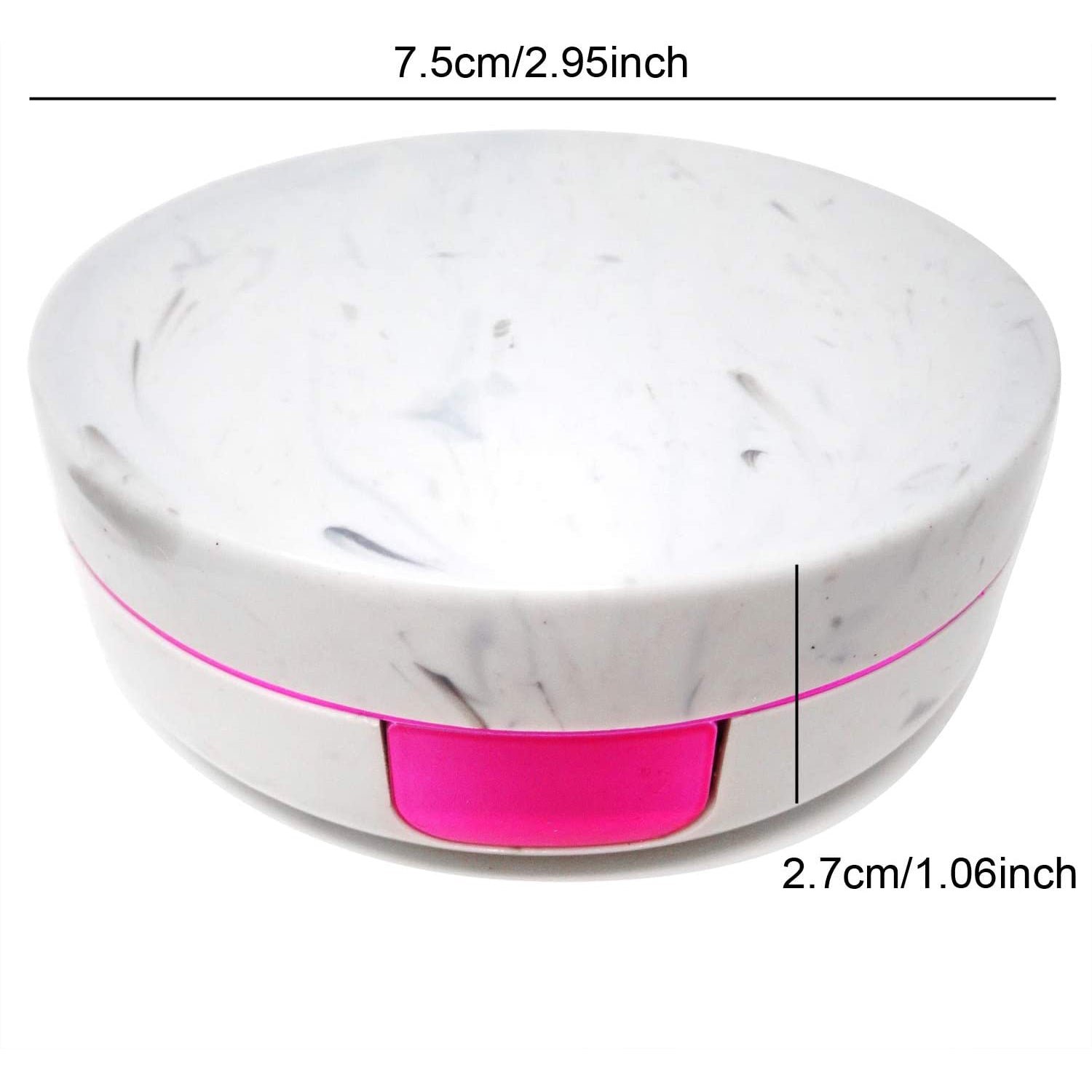 Honbay Fashion Marble Contact Lens Case with Mirror - Image 13