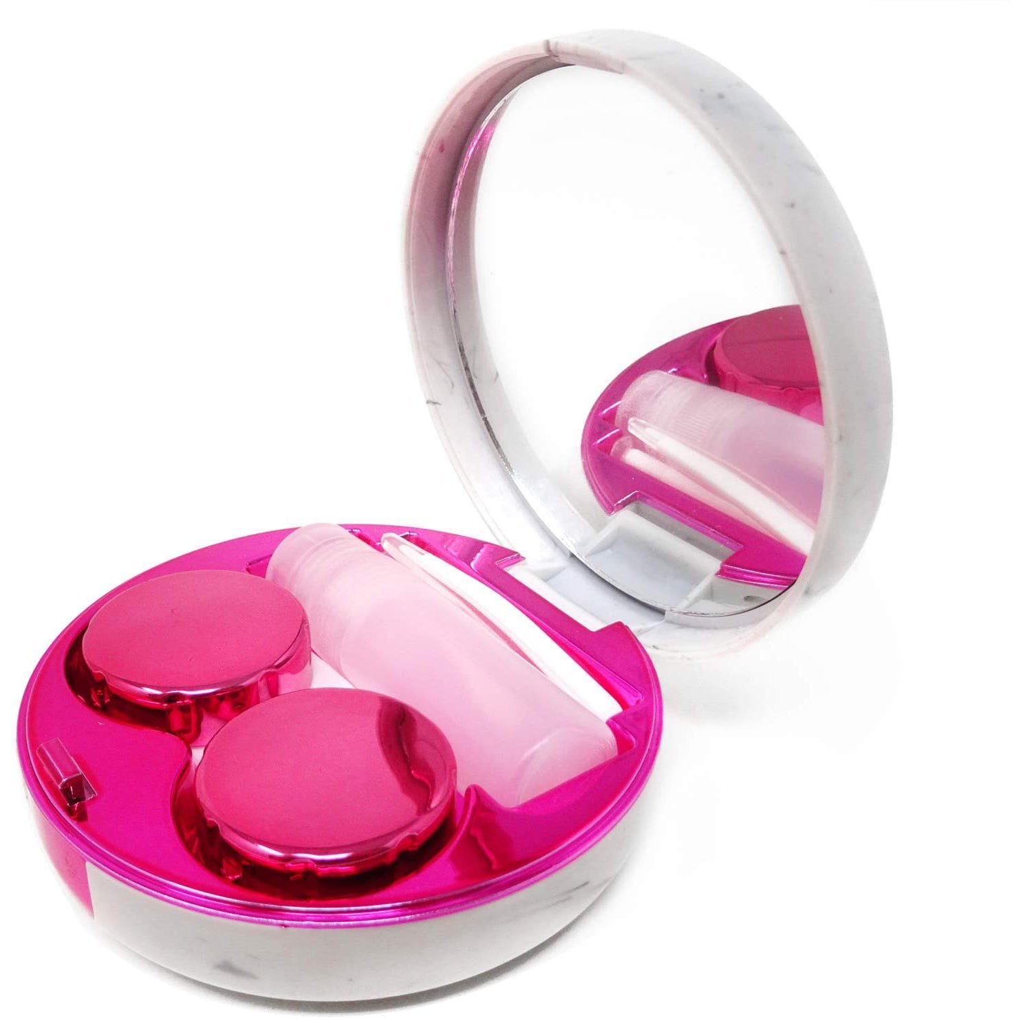 Honbay Fashion Marble Contact Lens Case with Mirror - Image 12