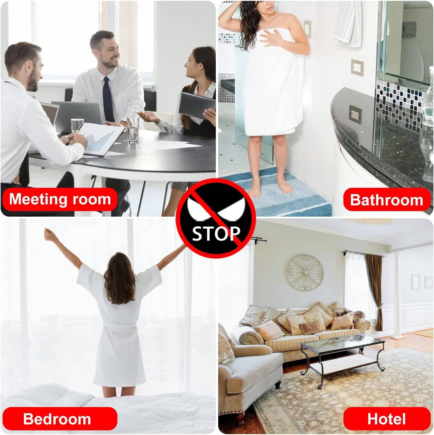 Hotel Hidden Camera Detector Finder, Infrared Detector, Travel Mini Portable Anti-Peeping Anti-Monitoring Camera Scanner - Bilde 8