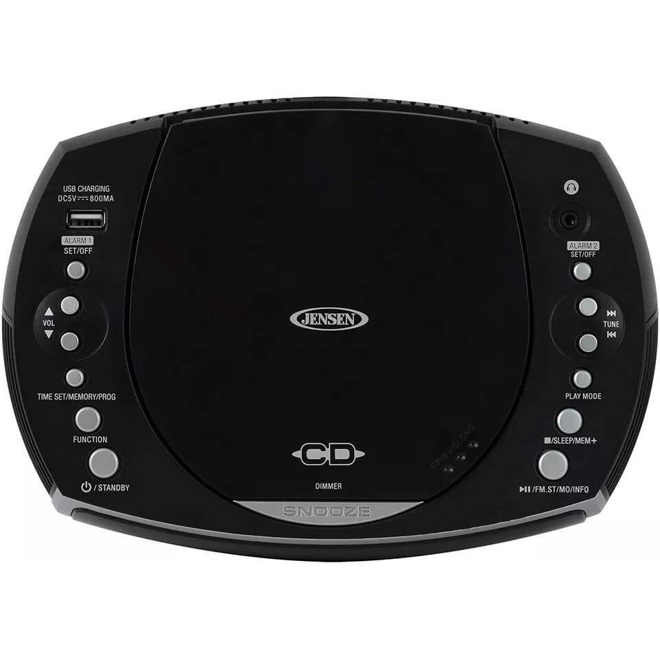 Jensen JCR-322 Modern Home CD Tabletop AM/FM Radio CD Player Dual Alarm Clock (Refurbished) - Image 3