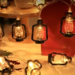 Kerosene Bottle LED String Lights Vintage Plastic Black Lantern Decor - Image 3