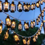 Kerosene Bottle LED String Lights Vintage Plastic Black Lantern Decor - Image 6
