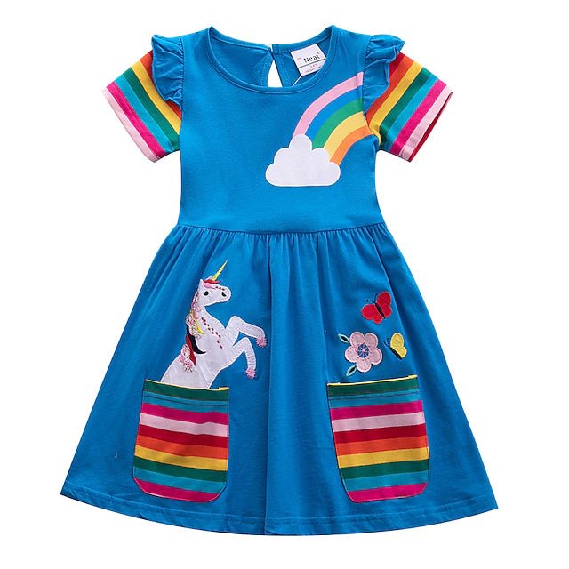 Kids Little Girls' Knee-length Short Sleeve Dress