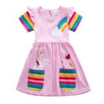 Kids Little Girls' Knee-length Short Sleeve Dress - Bilde 3