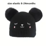Knitted Beanie Hat, Cute Cold-proof Winter Hat For 6-24 Months Baby Girls - Image 11