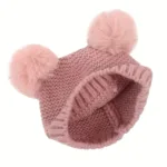 Knitted Beanie Hat, Cute Cold-proof Winter Hat For 6-24 Months Baby Girls - Image 9