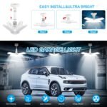 LED Dimmable Garage Ceiling Lights with 4 Adjustable Panels - Bilde 7