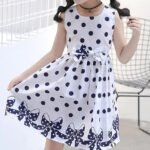 Little Girls' Dress Sundress Polka Dot Casual Lace Trims Print - Image 7
