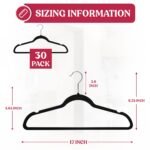 Lux Decor Collection Velvet Hangers Non-Slip Cloth Storage Organizer Space Saving Closet Clothing Hanger Pack - Bilde 10