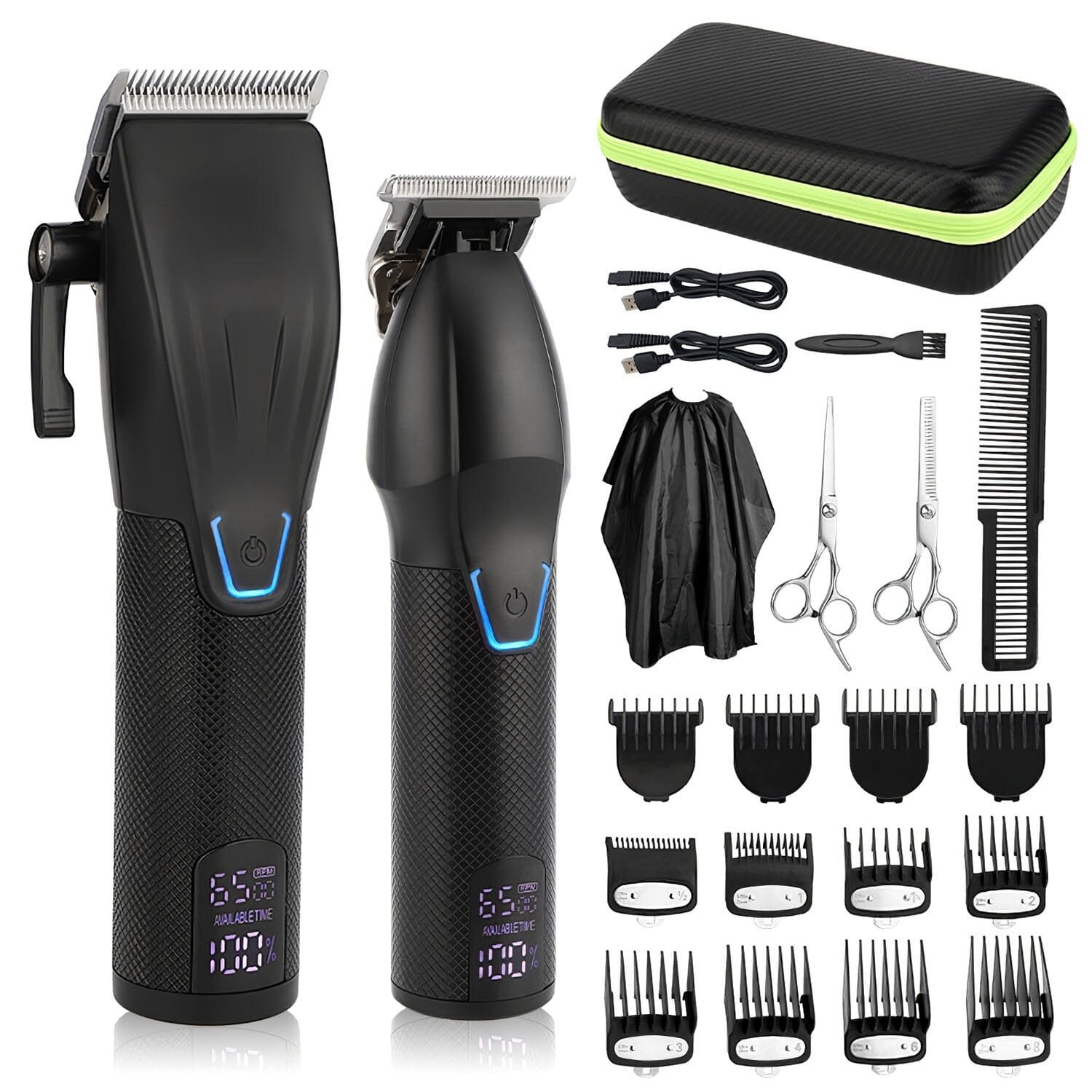 Men Electric Barber Clipper Hair Cutting Combo Set T Outliner Shaver Trimmers