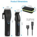 Men Electric Barber Clipper Hair Cutting Combo Set T Outliner Shaver Trimmers - Bilde 10