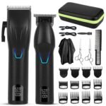 Men Electric Barber Clipper Hair Cutting Combo Set T Outliner Shaver Trimmers - Bilde 2