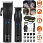 Men Electric Barber Clipper Hair Cutting Combo Set T Outliner Shaver Trimmers - Bilde 9